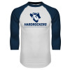 Thumbnail image for  White/Navy Raglan Baseball T Shirt