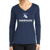 Thumbnail image for  Womens Navy Performance Long Sleeve V Neck Shirt