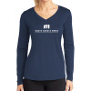 Thumbnail image for  Womens Navy Performance Long Sleeve V Neck Shirt