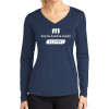 Thumbnail image for  Womens Navy Performance Long Sleeve V Neck Shirt