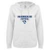 Thumbnail image for  ENZA Womens White V Notch Raw Edge Fleece Hoodie
