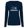 Thumbnail image for  Womens Navy Long Sleeve V Neck Tee