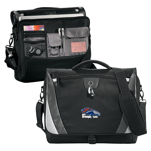 SUNY Orange County CC Black/Grey Slope Computer Messenger Bag