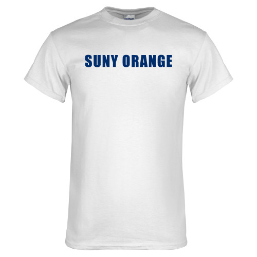  White T Shirt - SUNY Orange Word Mark