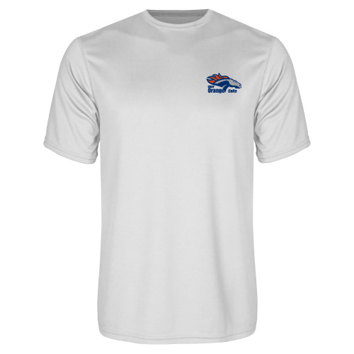  White Performance Tee - Primary Logo