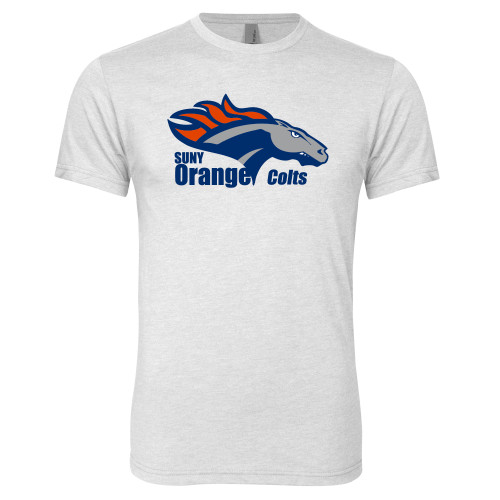  Next Level Heather White Triblend Tee - Primary Logo