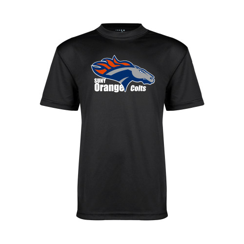  Youth Performance Black Tee - Primary Logo