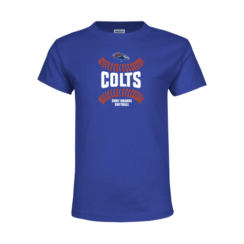  Youth Royal T Shirt - Softball Design