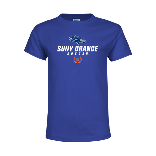  Youth Royal T Shirt - Soccer Design