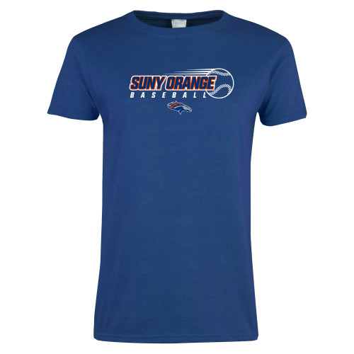  Womens Royal Short Sleeve Tee - Baseball Design