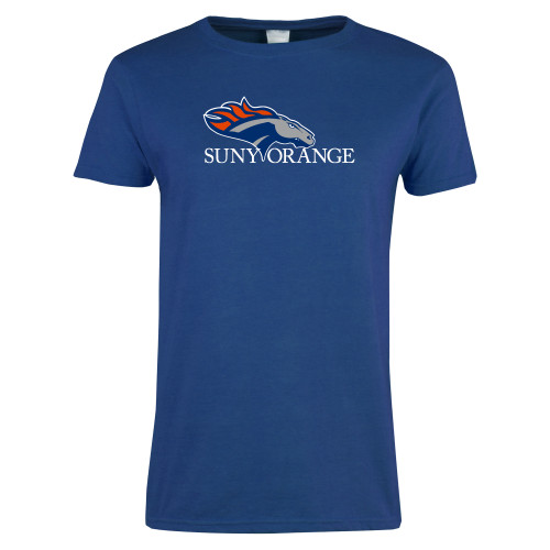  Womens Royal Short Sleeve Tee - SUNY Orange Colt Logo