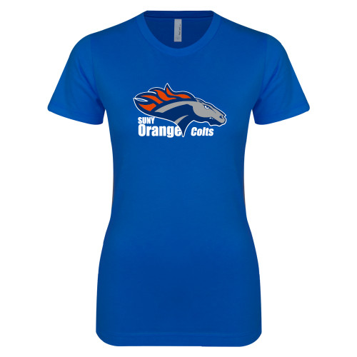  Next Level Womens Royal Boyfriend Tee - Primary Logo