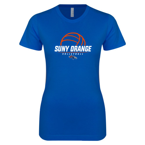  Next Level Womens Royal Boyfriend Tee - Volleyball Design