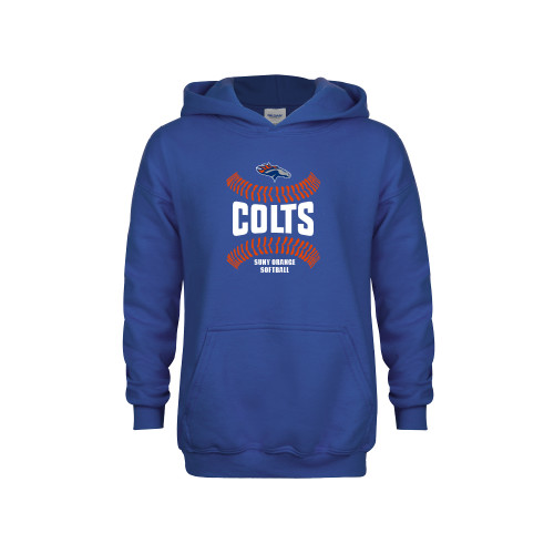  Youth Royal Fleece Hoodie - Softball Design