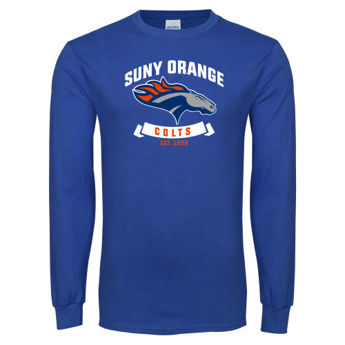  Royal Long Sleeve T Shirt - SUNY Orange Colts Graphic