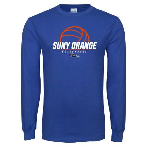  Royal Long Sleeve T Shirt - Volleyball Design