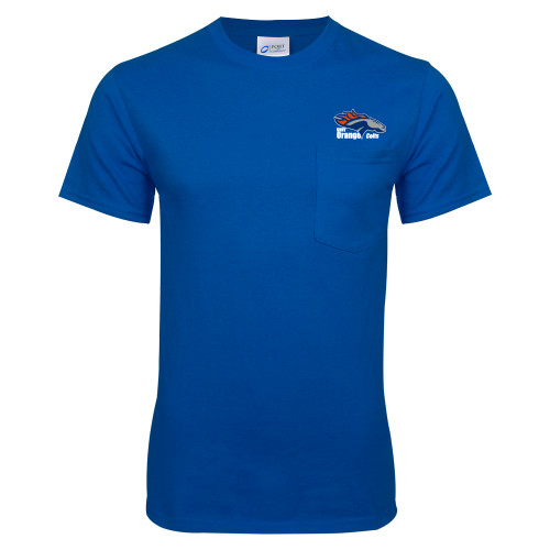  Royal T Shirt w/Pocket - Primary Logo