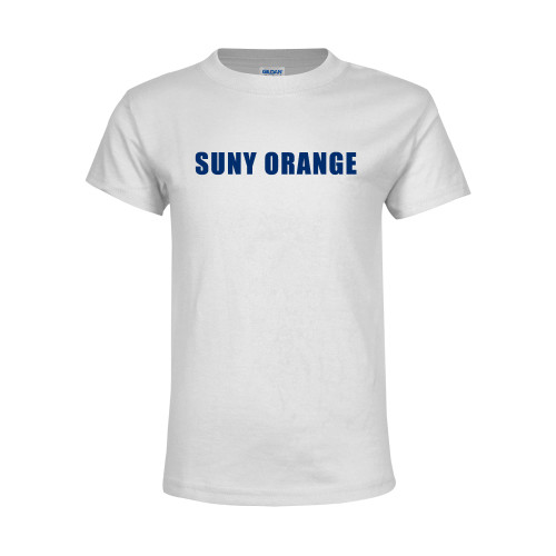  Youth White T Shirt - SUNY Orange Word Mark