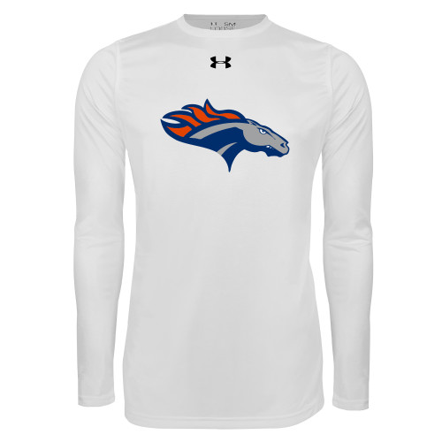  Under Armour White Long Sleeve Tech Tee - SUNY Orange Colt