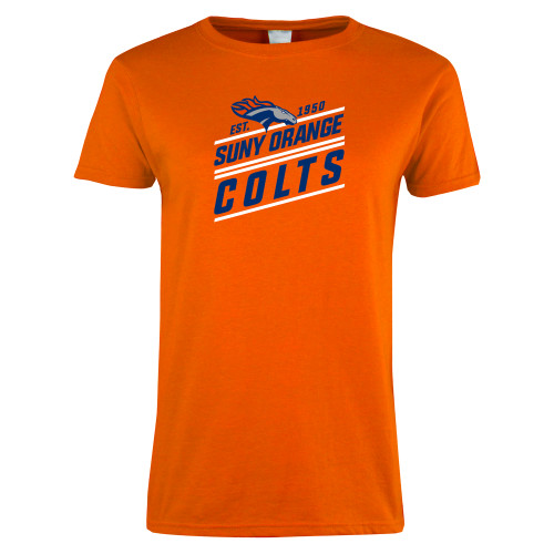 Womens Orange Short Sleeve Tee - SUNY Orange Colts Est. 1950