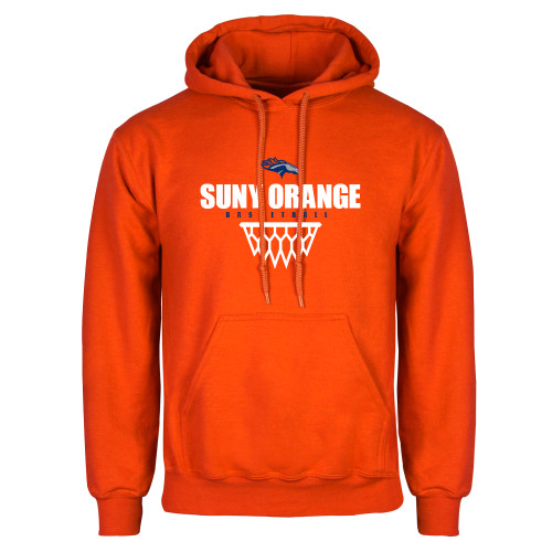  Orange Fleece Hoodie - Basketball Design