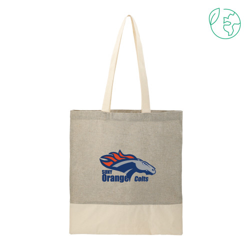  Split Recycled Grey Cotton Twill Convention Tote - Primary Logo