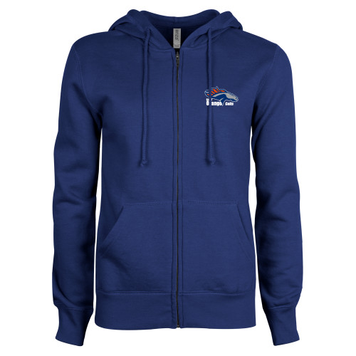  ENZA Womens Royal Fleece Full Zip Hoodie - Primary Logo