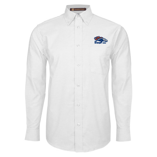  White Oxford Long Sleeve Shirt - Primary Logo