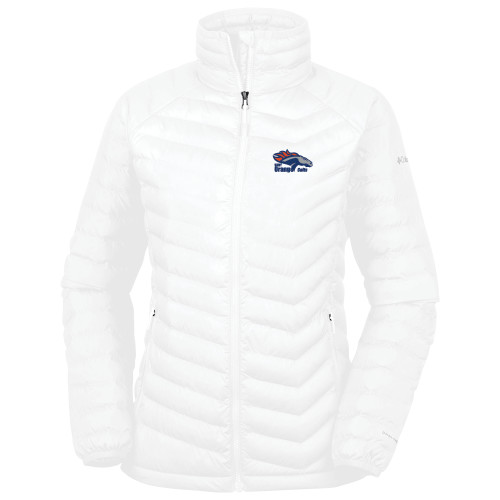  Columbia Womens White Powder Lite Jacket - Primary Logo