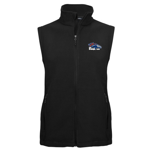  Black Fleece Full Zip Vest - Primary Logo