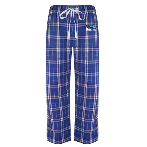  Royal/White Flannel Pajama Pant - Primary Logo