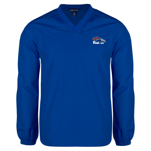  Royal V Neck Raglan Windshirt - Primary Logo