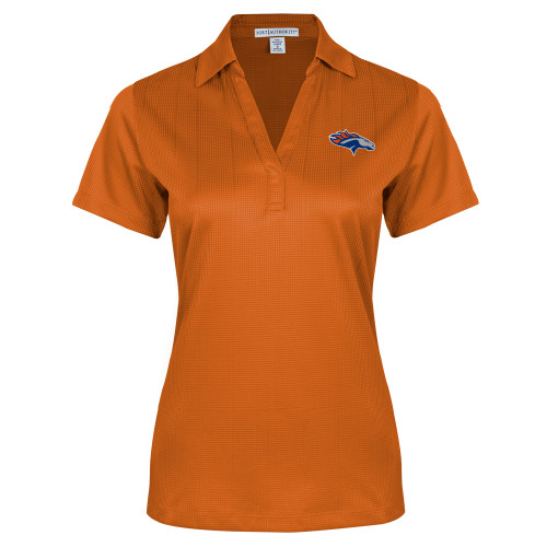  Womens Orange Performance Fine Jacquard Polo - SUNY Orange Colt