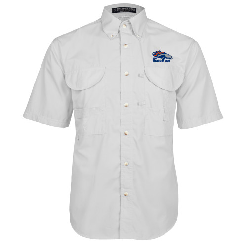 White Fishing Shirt Performance Short Sleeve - Primary Logo