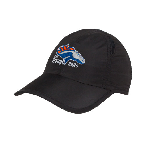  Womens Black Performance Cap - Primary Logo