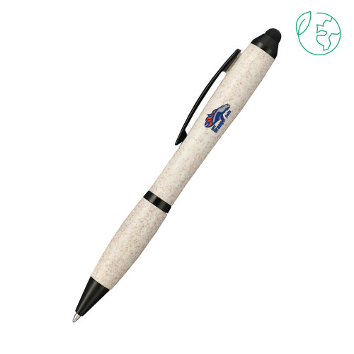  Nash Wheat Straw Ballpoint Beige Stylus Pen - Primary Logo