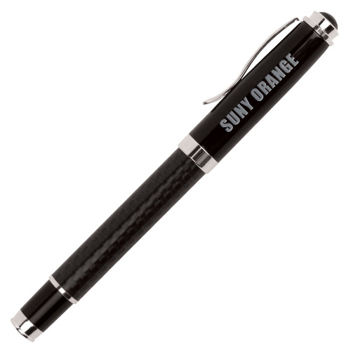  Luna Black Rollerball Pen - SUNY Orange Word Mark Engraved