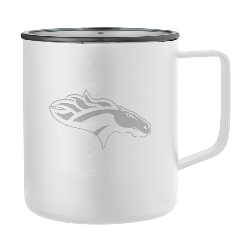  Rover Camp Vacuum Insulated White Mug 14oz - SUNY Orange Colt Engraved