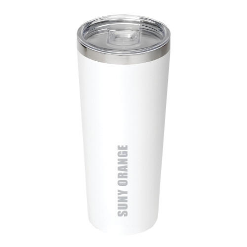  Thor Vacuum Insulated White Tumbler 22oz - SUNY Orange Word Mark Engraved