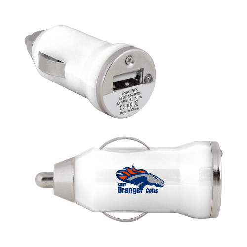 On the Go White Car Charger - Primary Logo