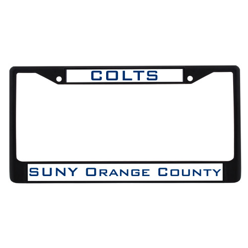  Metal License Plate Frame in Black - Colts
