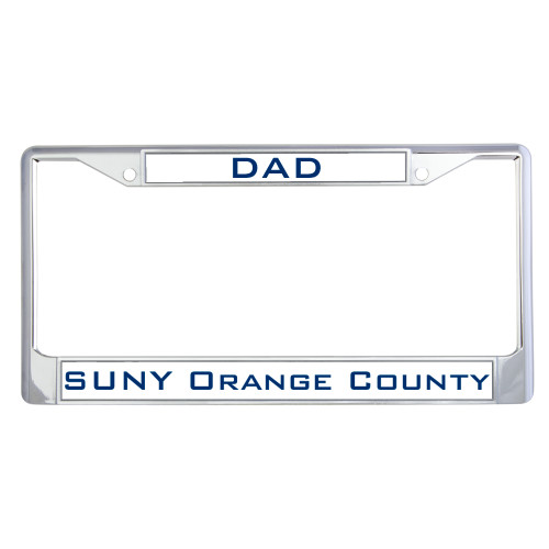  Dad Metal License Plate Frame in Chrome - Dad