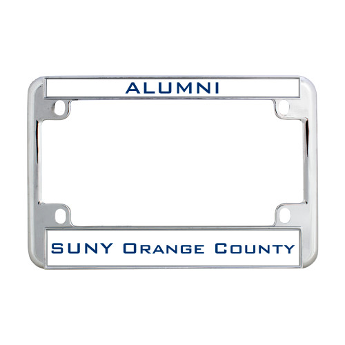  Metal Motorcycle License Plate Frame in Chrome - Alumni