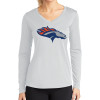 Thumbnail image for  Womens White Performance Long Sleeve V Neck Shirt