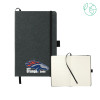 Thumbnail image for  5.5 x 8.5 Black FSC Mix Recycled Leather Bound Journal