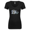 Thumbnail image for  Next Level Womens Black Ideal V Tee