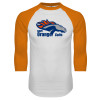 Thumbnail image for  White/Orange Raglan Baseball T Shirt