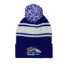 Thumbnail image for  Royal/White Two Tone Knit Pom Beanie w/Cuff