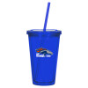Thumbnail image for  Madison Double Wall Blue Tumbler w/Straw 16oz