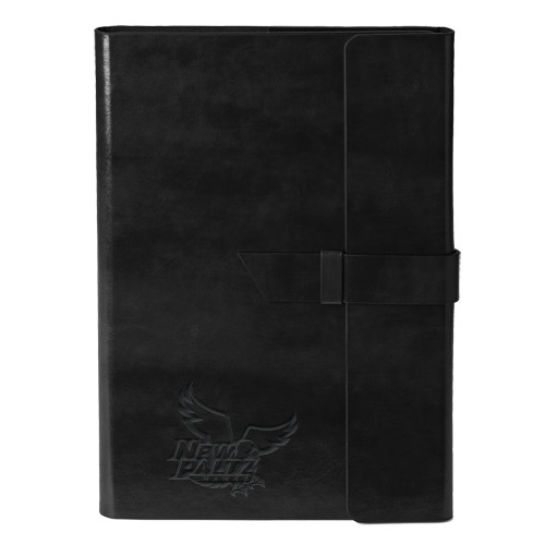  Fabrizio Black Portfolio w/Loop Closure - Official Logo Engraved